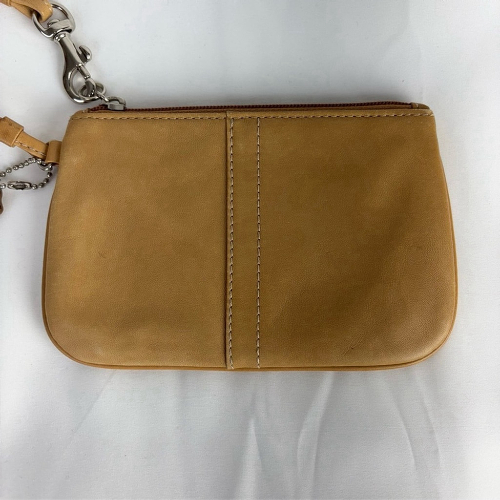 Coach Tan Leather Wristlet - Picture 4 of 6